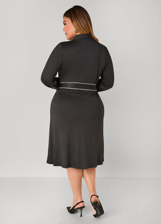 Belted Knit Shirtdress