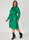 Belted Knit Shirtdress