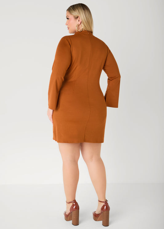 Split Bell Cuff Mini Dress