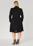 Tie Neck Cutout A Line Dress