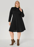 Tie Neck Cutout A Line Dress
