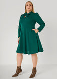 Cutout Tie Neck A Line Dress