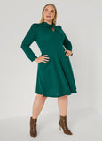 Cutout Tie Neck A Line Dress