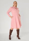 Cutout Tie Neck A Line Dress