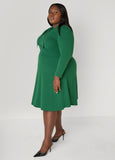 Cutout Tie Neck A Line Dress