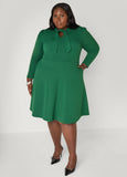 Cutout Tie Neck A Line Dress