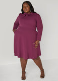 Cutout Tie Neck A Line Dress