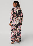 Ruched Abstract Bodycon Dress