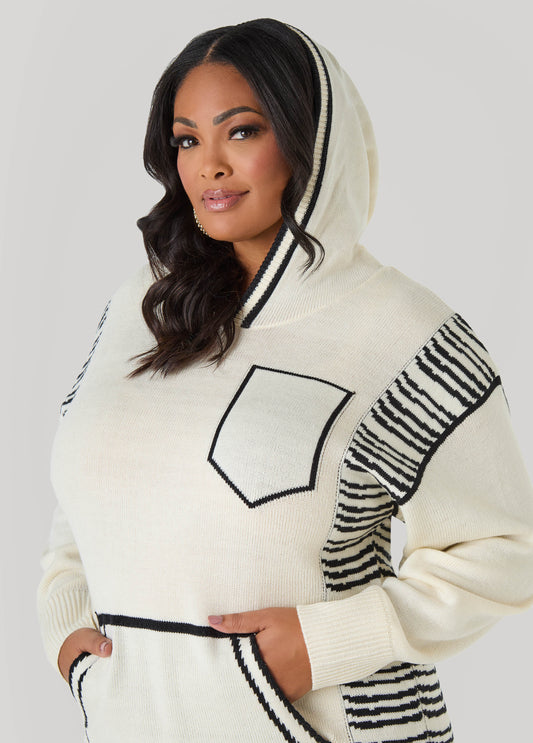 Pop Art Hooded Sweater Dress