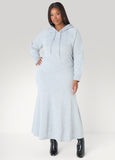 Plus Size Terry Dress T Shirt Casual Dress Sweatshirt Maxi Dress