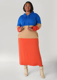 Colorblock French Terry Maxi Dress