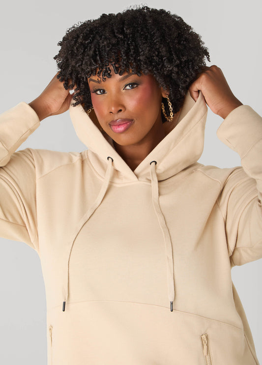 French Terry Hooded Maxi Dress