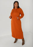 Hooded French Terry Maxi Dress