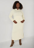 French Terry Hooded Maxi Dress