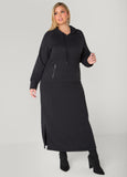 Hooded French Terry Maxi Dress
