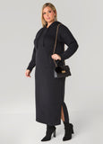Hooded French Terry Maxi Dress