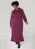 Hooded French Terry Maxi Dress