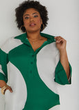 Circle Print Shirtdress