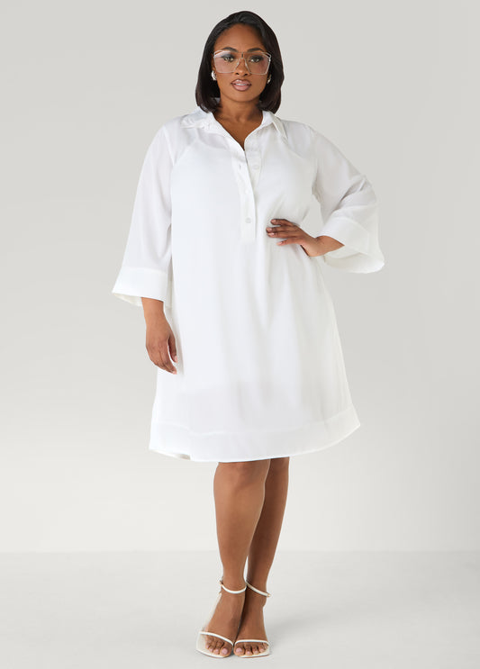 Collared Swing Shirtdress