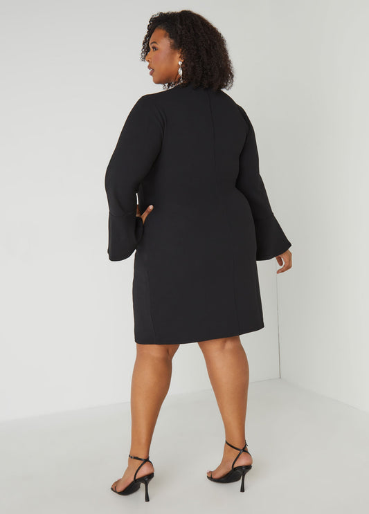 Bell Sleeved Sheath Dress