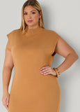 Mock Neck Bodycon Sweater Dress