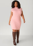 Mock Neck Bodycon Sweater Dress