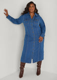 Midaxi Denim Shirtdress