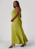 Open Back Textured Maxi Dress