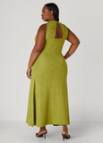 Open Back Textured Maxi Dress