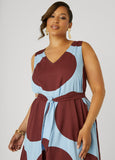 Belted Polka Dot Midi Dress