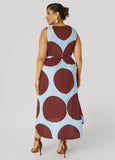 Belted Polka Dot Midi Dress
