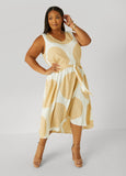 Belted Polka Dot Midi Dress