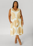 Belted Polka Dot Midi Dress