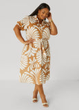 Swirl Print Midaxi Shirtdress