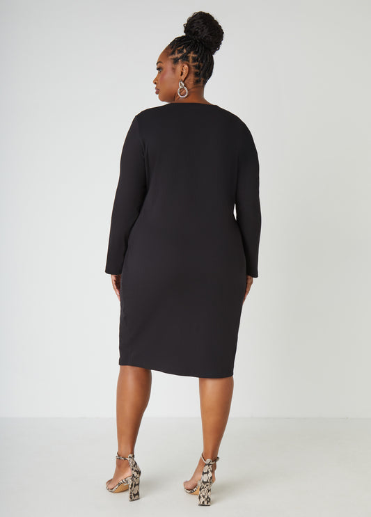 Ribbed Midi Bodycon Dress