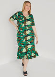 Heart Camo Print T Shirt Dress