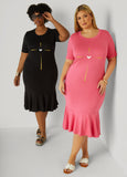 Heart Midi T Shirt Dress