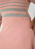 Striped A Line Sweater Dress