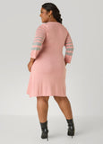 Striped A Line Sweater Dress