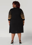 Striped A Line Sweater Dress