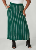 Striped Intarsia Sweater Skirt