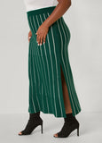 Striped Intarsia Sweater Skirt