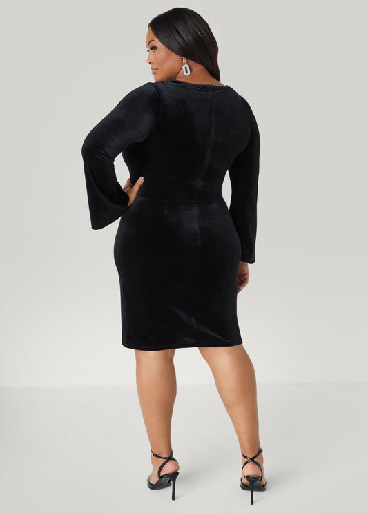 Lace Trimmed Velvet Dress Ashley Stewart Lace Trimmed Velvet Dress Ashley Stewart