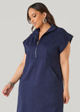 Quilted Zip Front Sneaker Dress