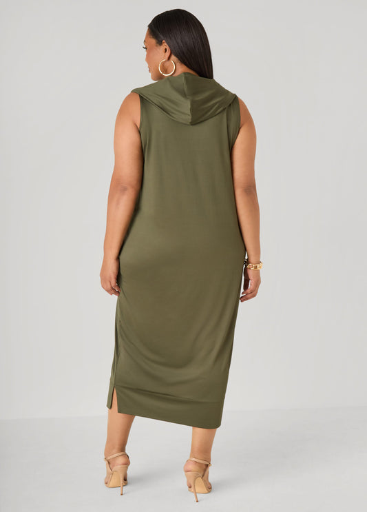Hooded Maxi Cocoon Dress