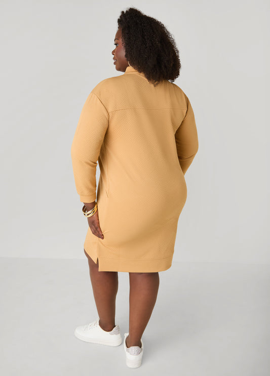 Zipped Athletic Knit Sneaker Dress