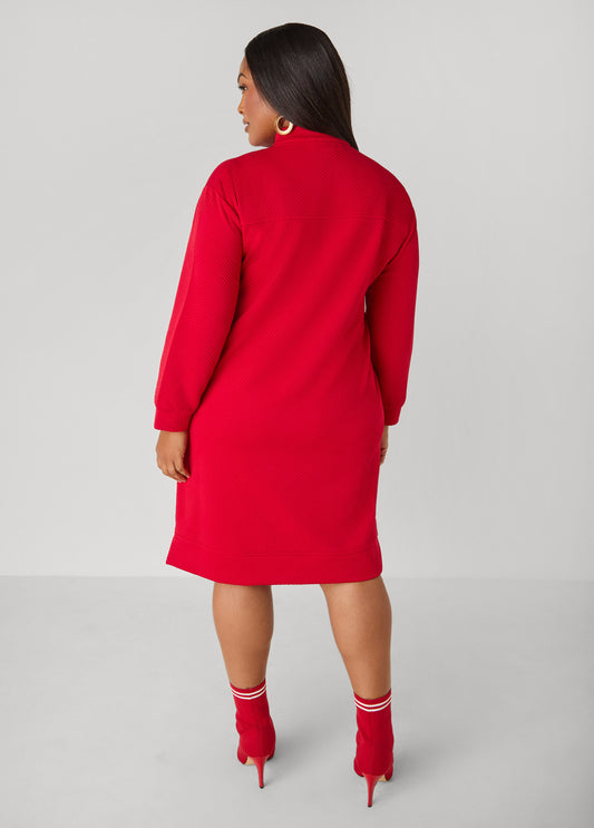 Athletic Knit Zipped Sneaker Dress