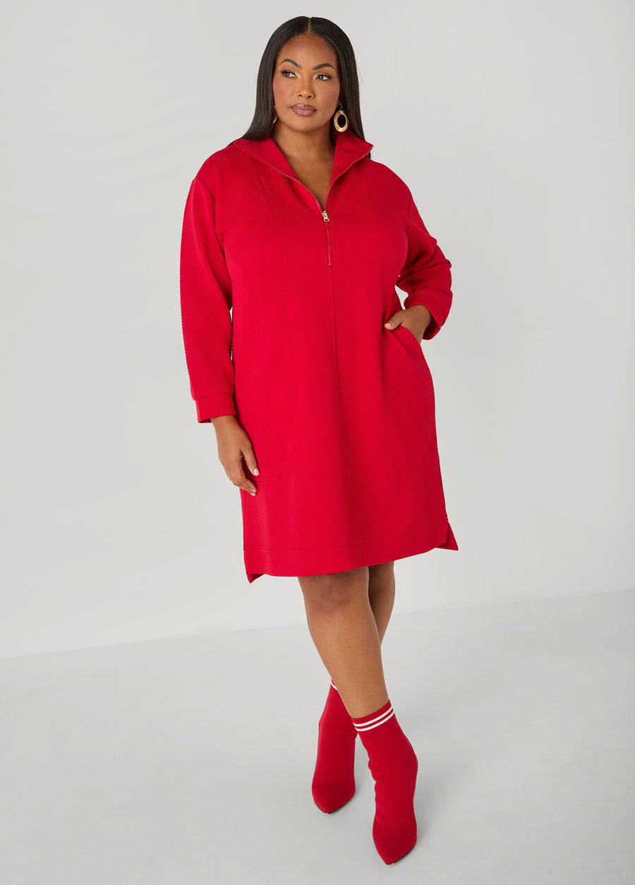 Athletic Knit Zipped Sneaker Dress