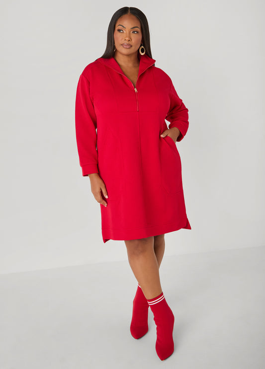 Athletic Knit Zipped Sneaker Dress