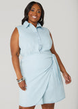 Chambray Wrap Shirtdress